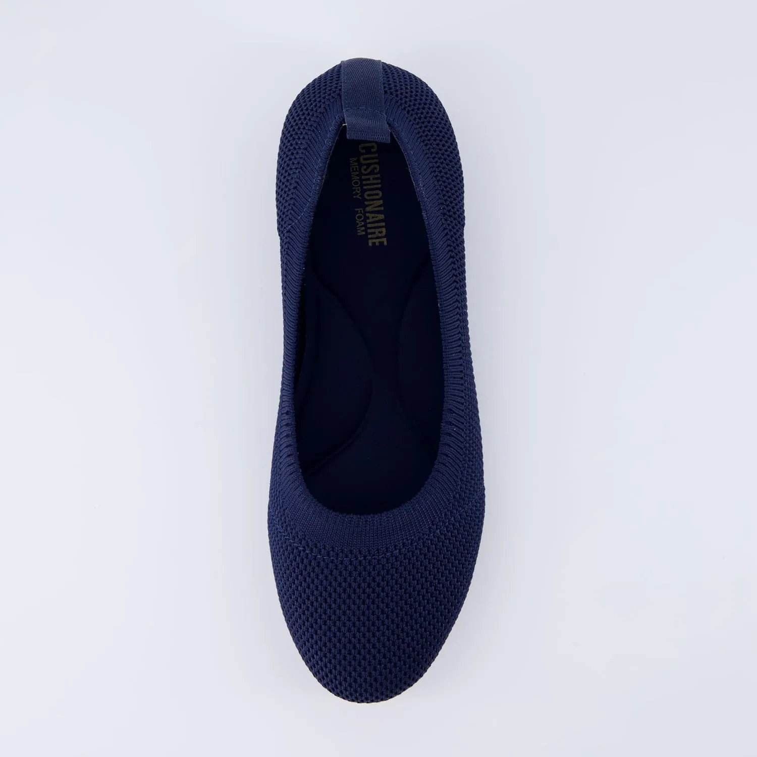 CUSHIONAIRE Women's Whiz Hidden Wedge Knit Flat with  Memory Foam and Wide Widths Available