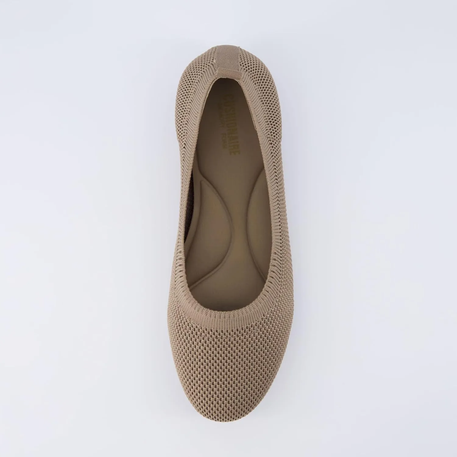 CUSHIONAIRE Women's Whiz Hidden Wedge Knit Flat with  Memory Foam and Wide Widths Available
