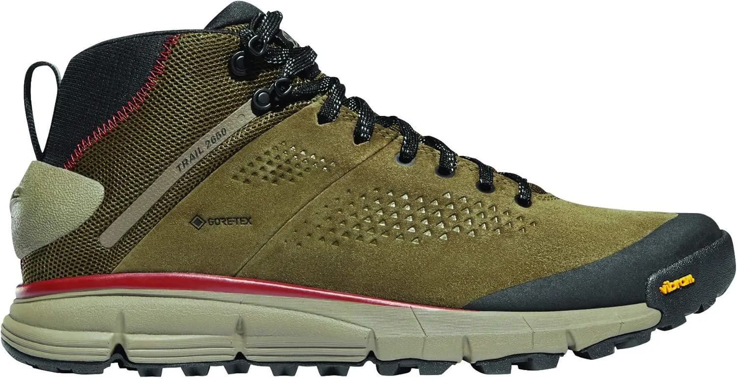 Danner Trail 2650 Gore-Tex Mid 4" Waterproof Hiking Shoes for Men - Suede and Textile Upper with Comfort Footbed, EXO Heel System & Traction Outsole