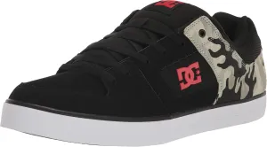 DC Men's Pure Low Top Lace Up Casual Skate Shoe Sneaker, Black Camouflage, 14