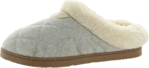 Dearfoams Womens Quilted Slip-On Slide Slippers Ivory 9-10 Medium (B,M)