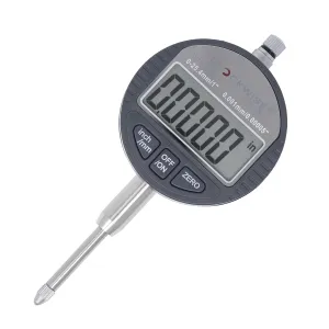 Digital Indicator, DITR-0105 0-1 Inch/25.4mm, 0.00005 Inch/0.001mm Resolution, Inch/Metric Conversion, Auto Off