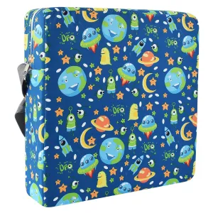 Dining Chair Heightening Cushion Portable Dismountable Adjustable Highchair Booster for Baby Toddler Kids Infant Washable Thick Chair Seat Pad Mat (Blue Space)