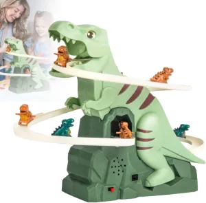 Dinosaur Climbing Slide Music Toy,2025 Electric Dinosaur Climbing Stairs Toy,Dinosaur Climbing Slide Toy,Electric Race Track Game Fun Slide Roller Coaster Toy for Children's Christmas Birthday Gifts