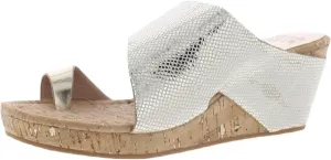 Donald J. Pliner Womens Gemmy Leather Slip-On Slide Sandals
