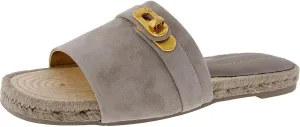 Donna Karan Womens Taci Suede Slip On Slide Sandals