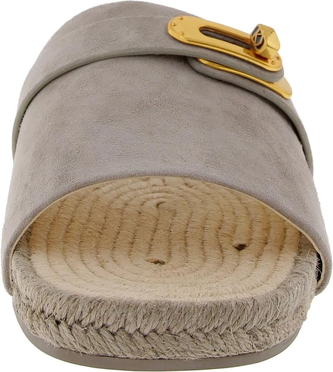 Donna Karan Womens Taci Suede Slip On Slide Sandals