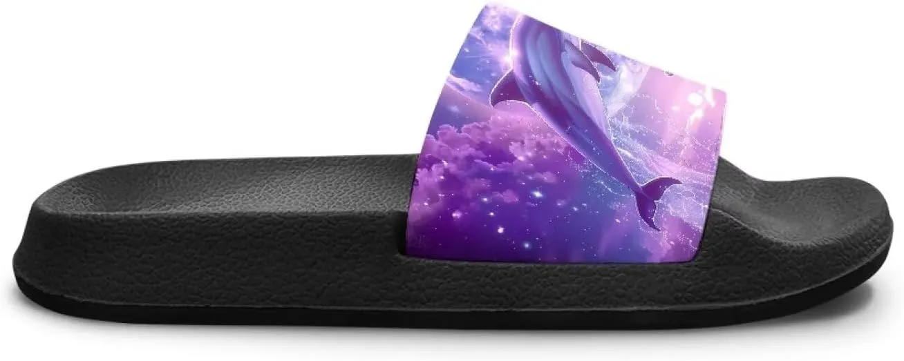 Doojoayie Cute Pet Little Girls Slip On Sandals Wide Fit for Kids Outdoor Play