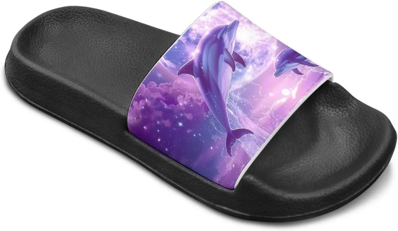 Doojoayie Cute Pet Little Girls Slip On Sandals Wide Fit for Kids Outdoor Play