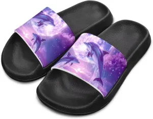 Doojoayie Cute Pet Little Girls Slip On Sandals Wide Fit for Kids Outdoor Play