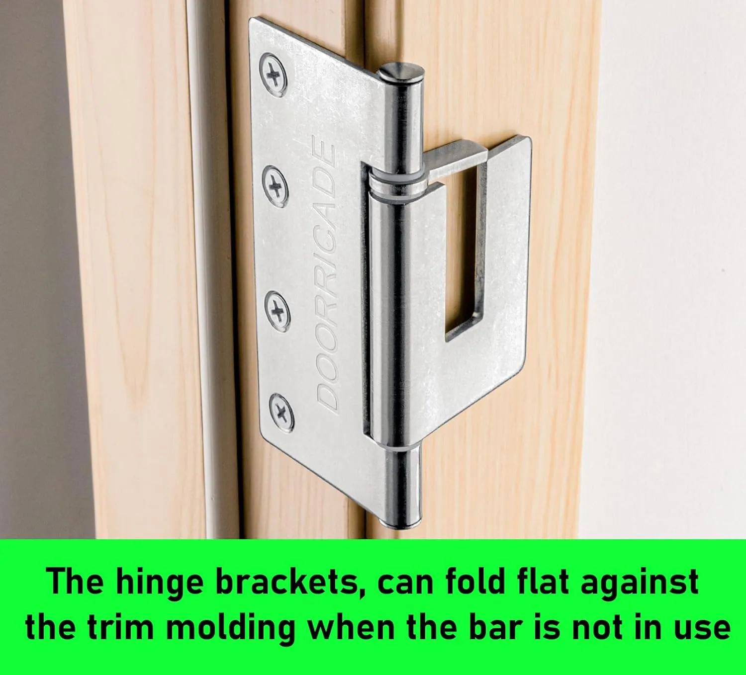 Door Security Bar-by Doorricade-Secure The Entire Width of Your Inward Opening Front Door-Safe Room. Fits Doors 33"-36" Wide.