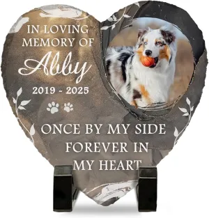 DOPTIKA Personalized Dog Memorial Stone with Name, Dog Memorial Gifts for Loss of Dog, Grave Decorations for Cemetery, Dog Headstone, Garden Memorial Stone, Dog Sympathy Gifts, Pet Loss Sympathy Gift