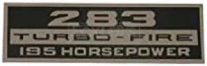 Eckler's Premier Quality Products 85-342042 Nova Valve Cover Decal, 283 Turbo-Fire, 195 HP,