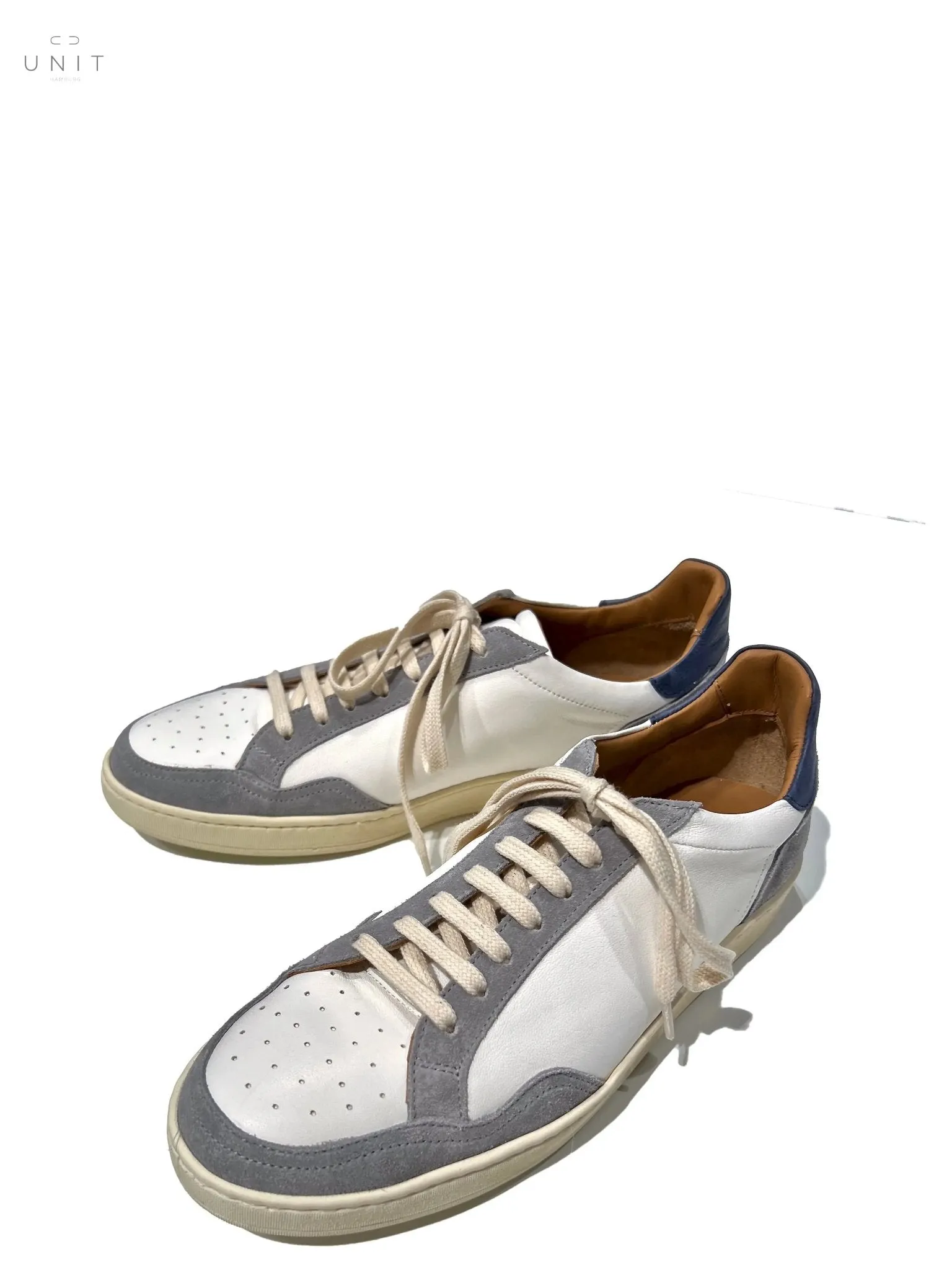 Elia Maurizi, Sneaker Naturkautschuksohle, grau blau