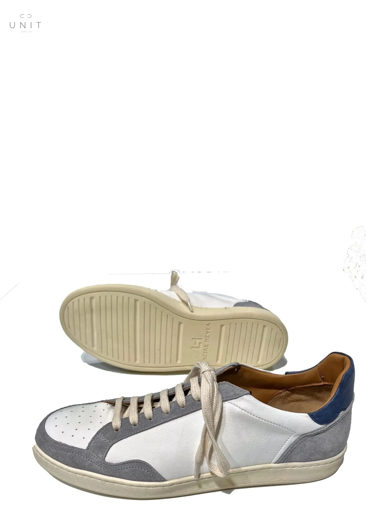 Elia Maurizi, Sneaker Naturkautschuksohle, grau blau