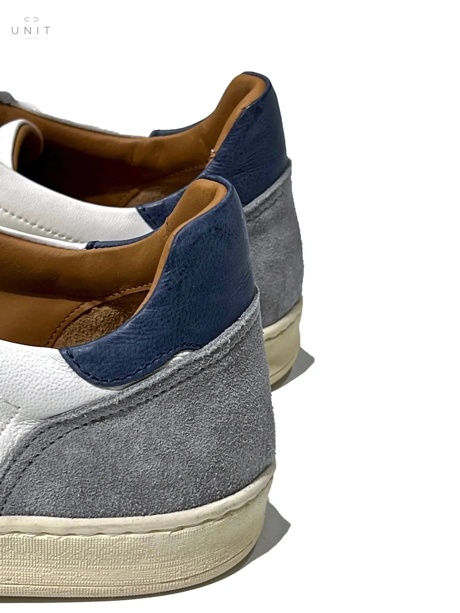 Elia Maurizi, Sneaker Naturkautschuksohle, grau blau