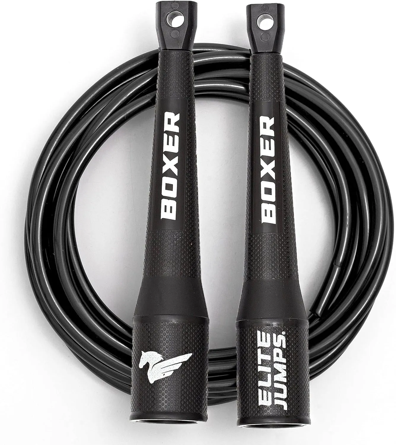 Elite Jumps Boxer Jump Rope for Fitness and Cardio Training - Professionally Designed Full Body Workout boxing jump rope - Tangle Free 5mm PVC Jump Rope Cord - Ideal for Slim Body Aerobic Exercise