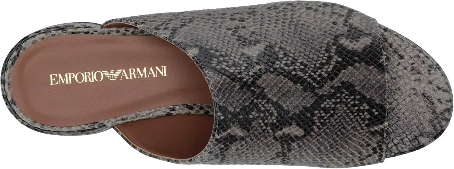 Emporio Armani Women's Snake Printed Slide Mule