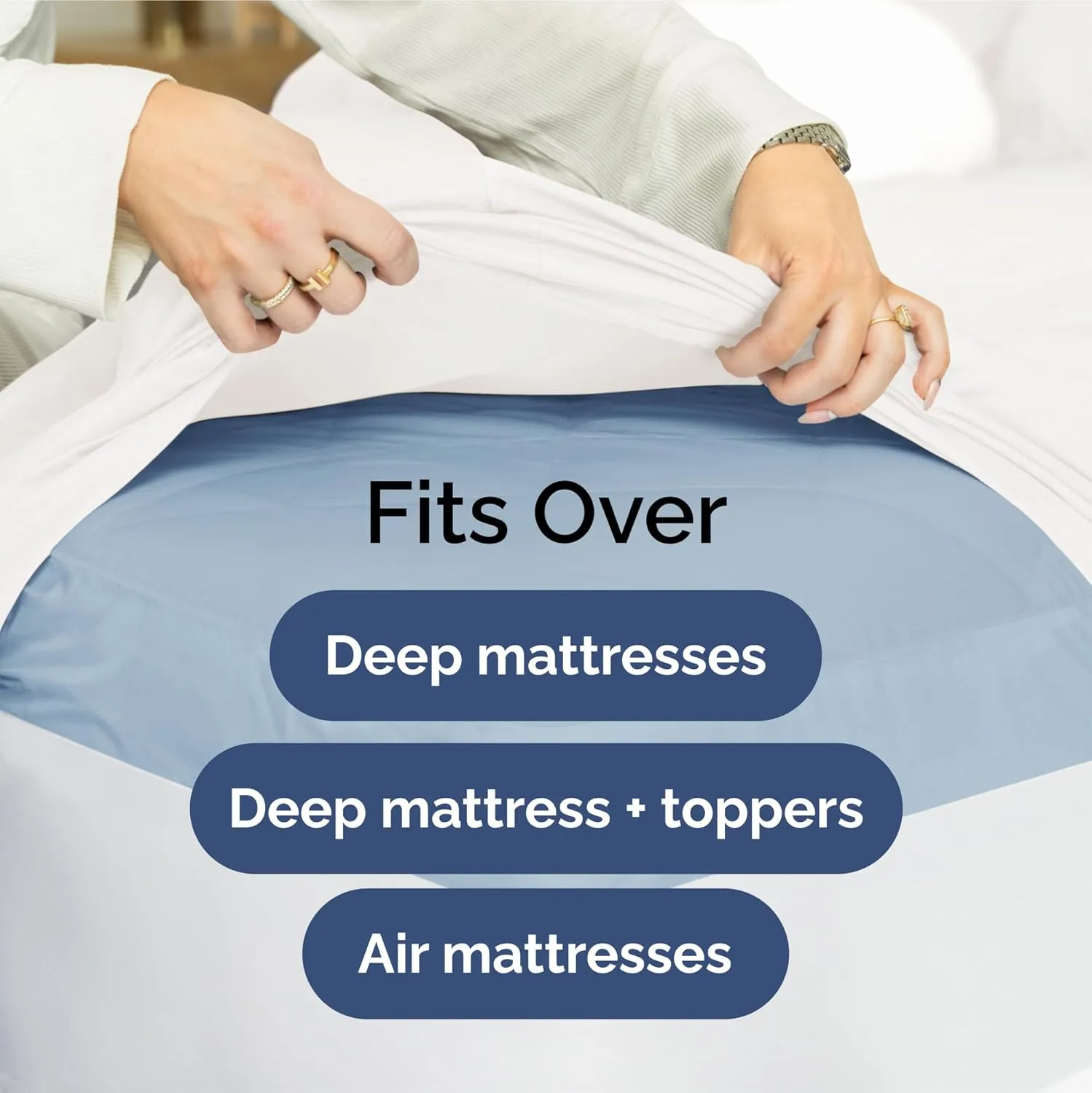 Extra Deep King Sheet Set - 6 Piece Breathable & Cooling Sheets - Hotel Luxury Bedding Set w/18-24 Inch Extra Deep Pockets - Easy & Secure Fit - Super Soft, Wrinkle Free and Comfy - White, King Size