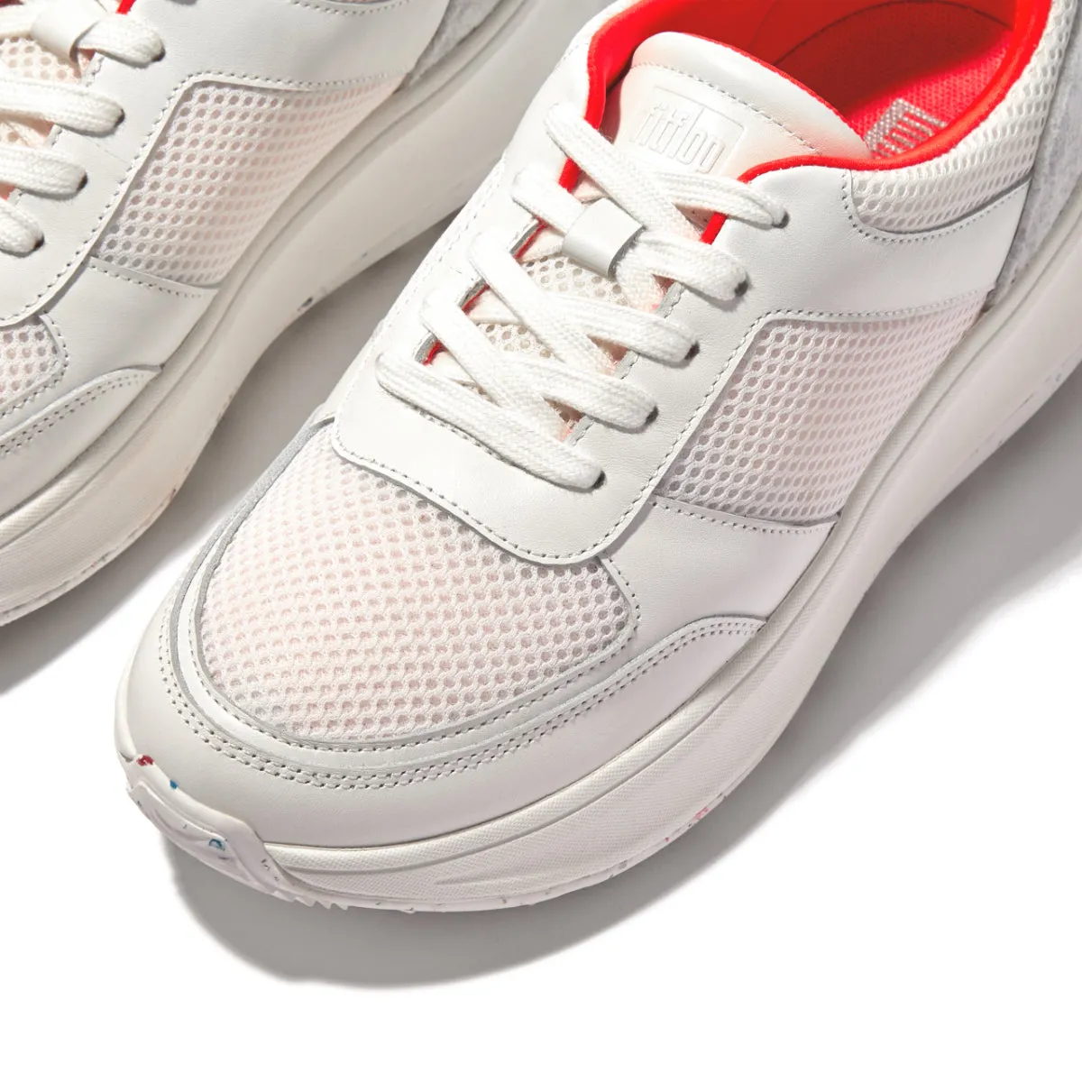F-MODE E01 Limited Edition Leather-Mix Flatform Trainers
