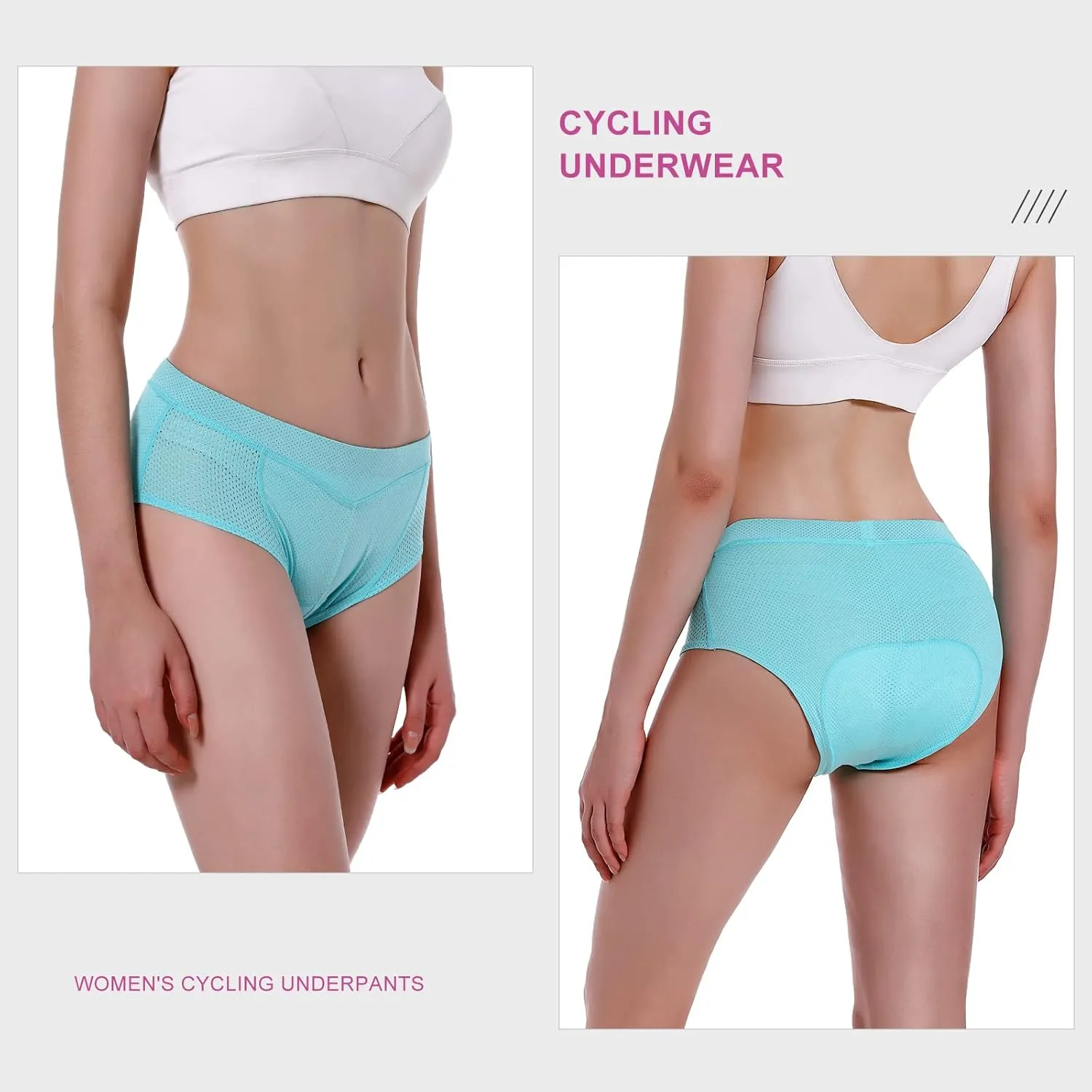 FEIXIANG Cycling Underwear for Women, 4D Padded Bike Bicycle Shorts Cycle Biking Riding Undershorts MTB Mountain