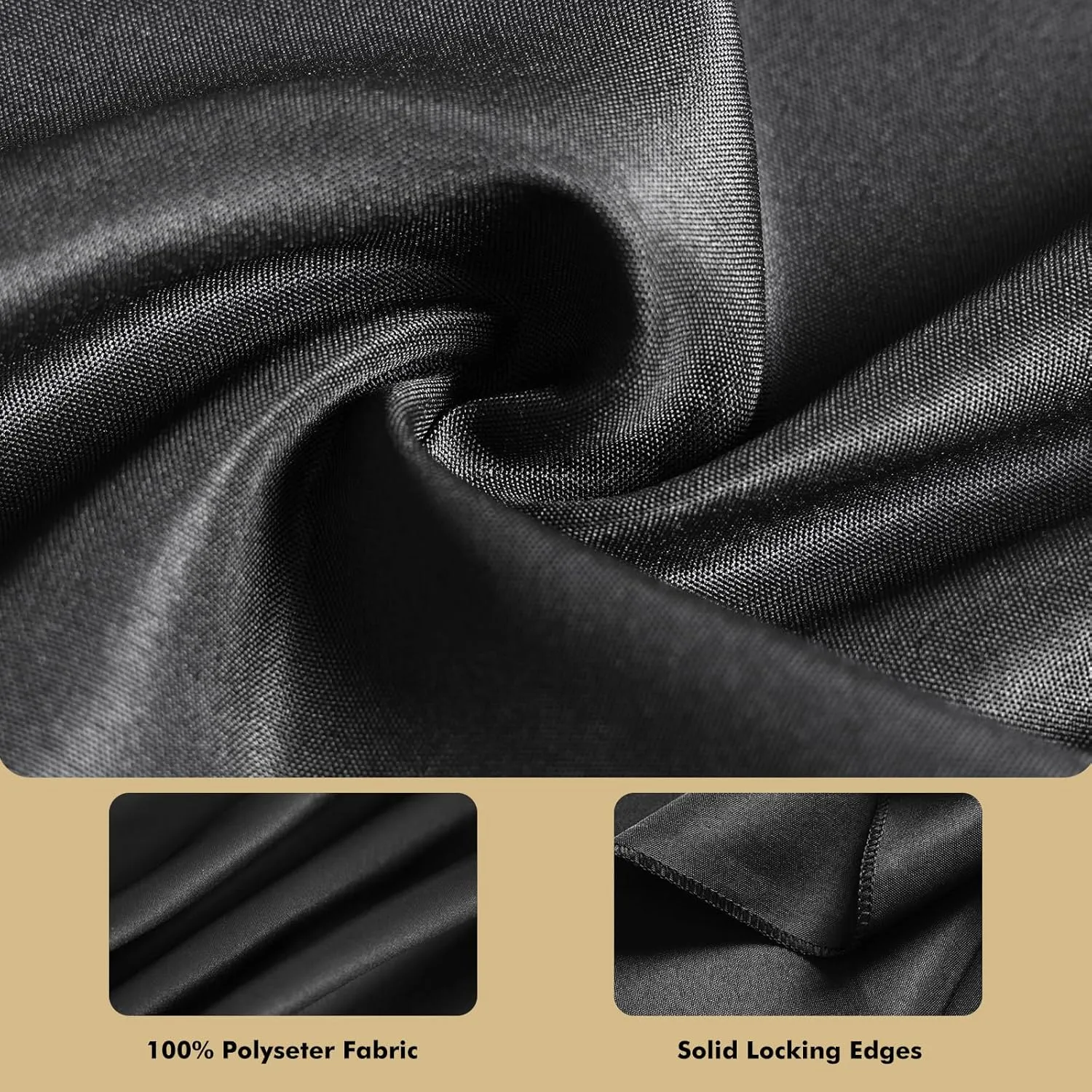 Fixwal 8 Pack Black Tablecloths for Rectangle Table, 60 x 102 Inch Polyester Fabric Tablecloths Rectangular, Wrinkle Resistant Washable Table Covers 6 Foot for Party, Wedding, Banquet, Dining