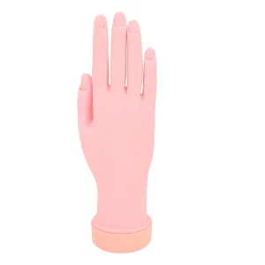Flexible Bendable Movable Fake Mannequin Hands Manicure Practice Hand Model, Nail Trainer for Acrylic Nails with Thickened Nail Bed Covering, Suitable for Most Nail Pieces