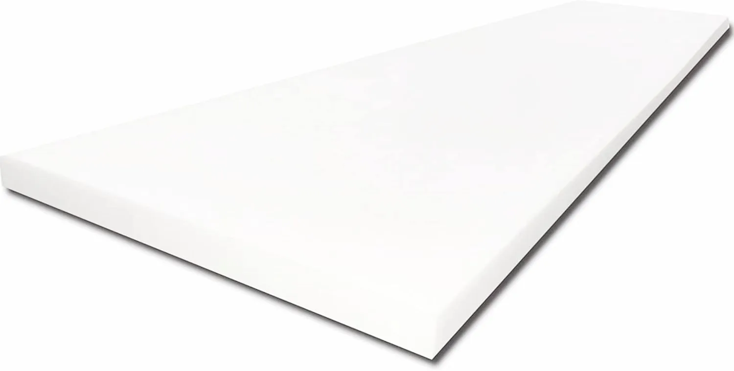 Foamy Foam High Density 2 inch Thick, 30 inch Wide, 72 inch Long Upholstery Foam, Cushion Replacement