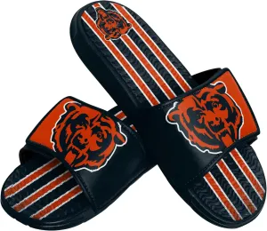 FOCO Chicago Bears NFL Mens Team Stripe Gel Slide - XL