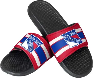FOCO Men's NHL Team Logo Sport Legacy Stripe Slide Sandals