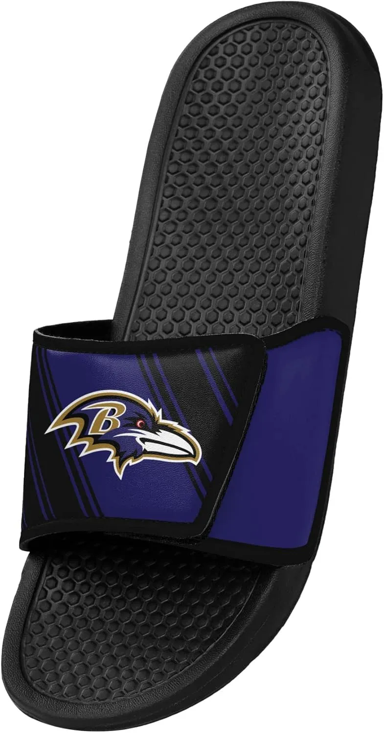 FOCO Youth NFL Logo Sport Shower Legacy Slide Flip Flop Sandals