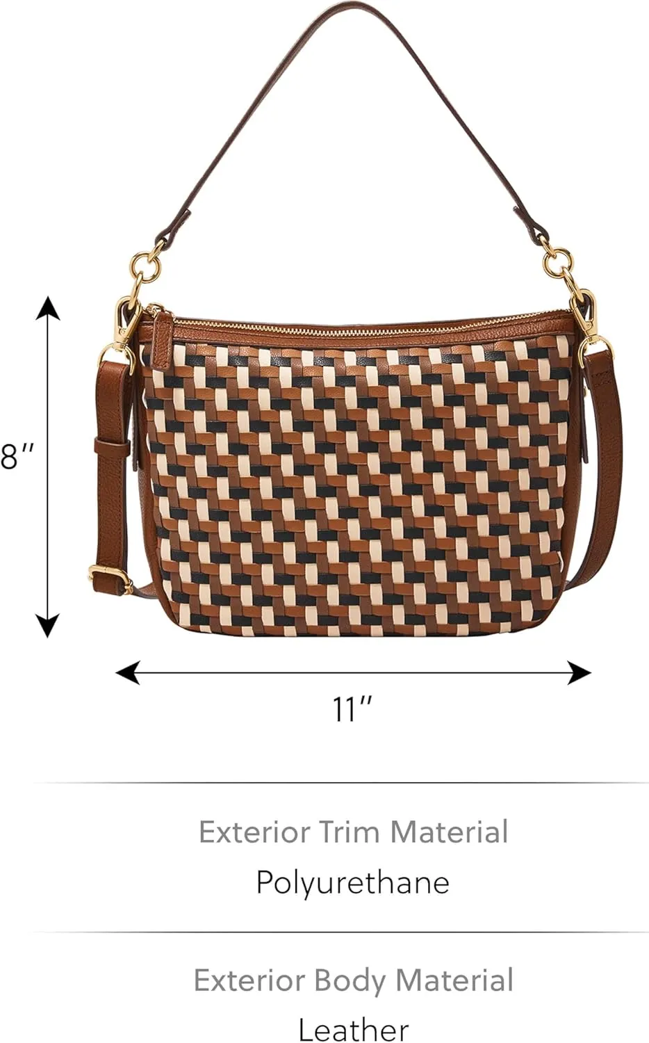Fossil Women's Jolie Leather Crossbody Purse Handbag for Women