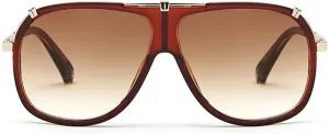 Freckles Mark 70s Italian Mob Boss Retro Square Sunglasses for Men Women Vintage Disco Sun Glasses
