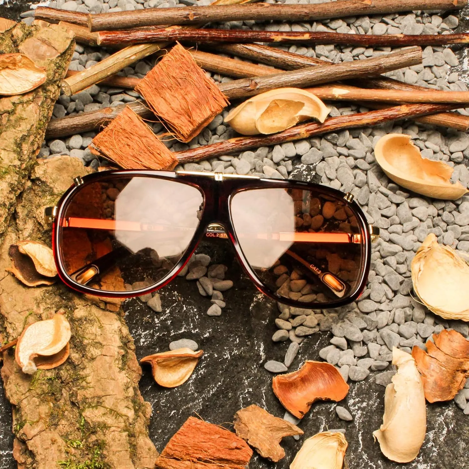 Freckles Mark 70s Italian Mob Boss Retro Square Sunglasses for Men Women Vintage Disco Sun Glasses