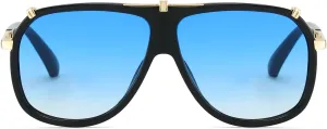 Freckles Mark 70s Italian Mob Boss Retro Square Sunglasses for Men Women Vintage Disco Sun Glasses