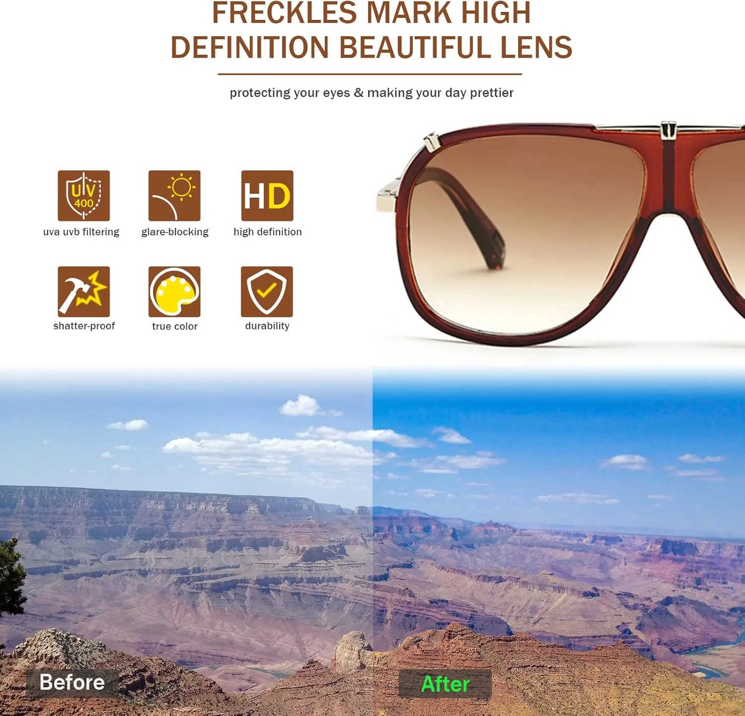 Freckles Mark 70s Italian Mob Boss Retro Square Sunglasses for Men Women Vintage Disco Sun Glasses