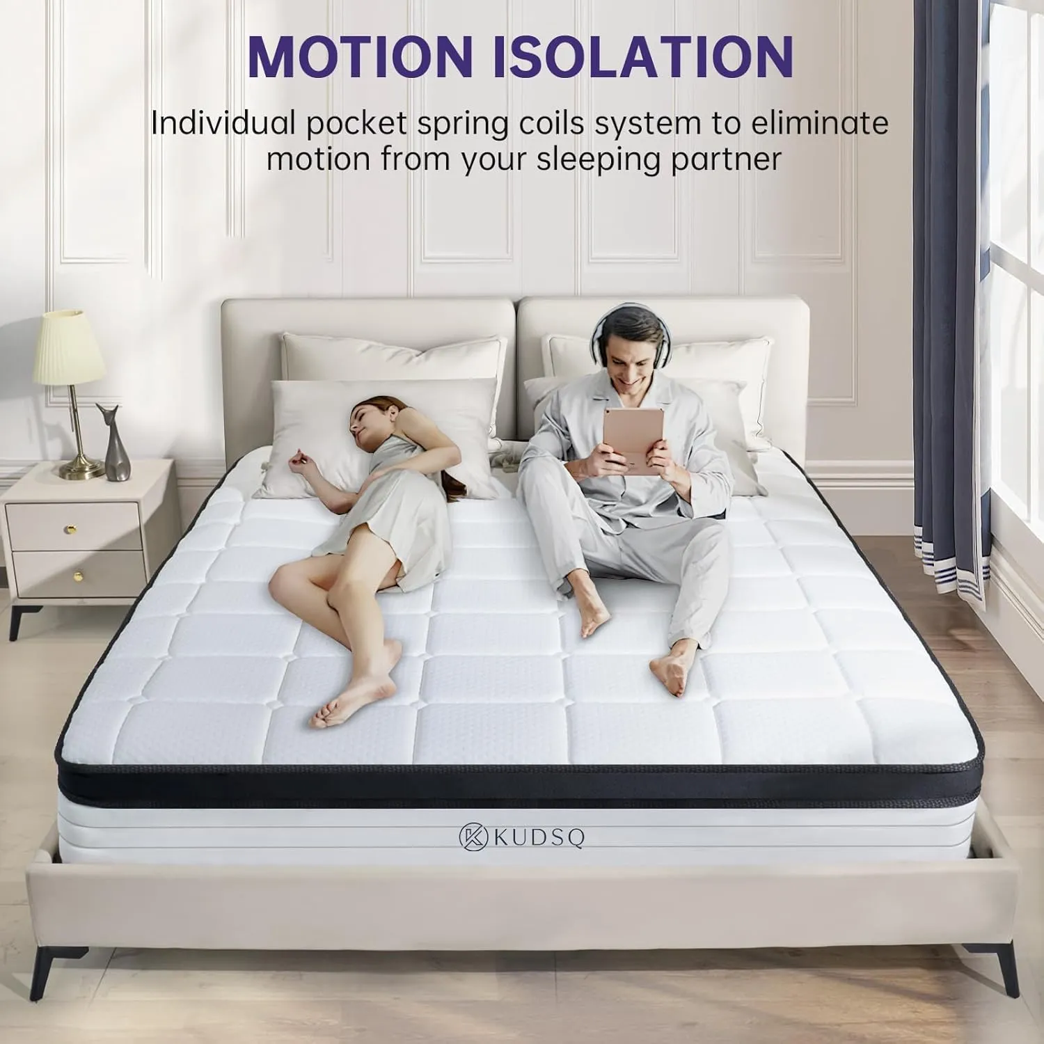 Full Size Mattress 12 Inch, Full Mattress in a Box with Memory Foam and Pocket Spring for Pressure Relief & Comfort Sleep, Medium Firm Feel, Fiberglass Free Bed in a Box/CertiPUR-US