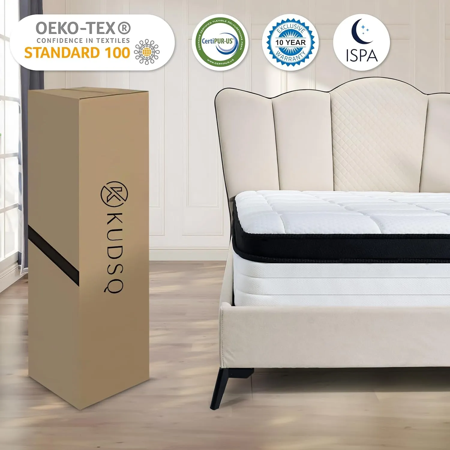 Full Size Mattress 12 Inch, Full Mattress in a Box with Memory Foam and Pocket Spring for Pressure Relief & Comfort Sleep, Medium Firm Feel, Fiberglass Free Bed in a Box/CertiPUR-US