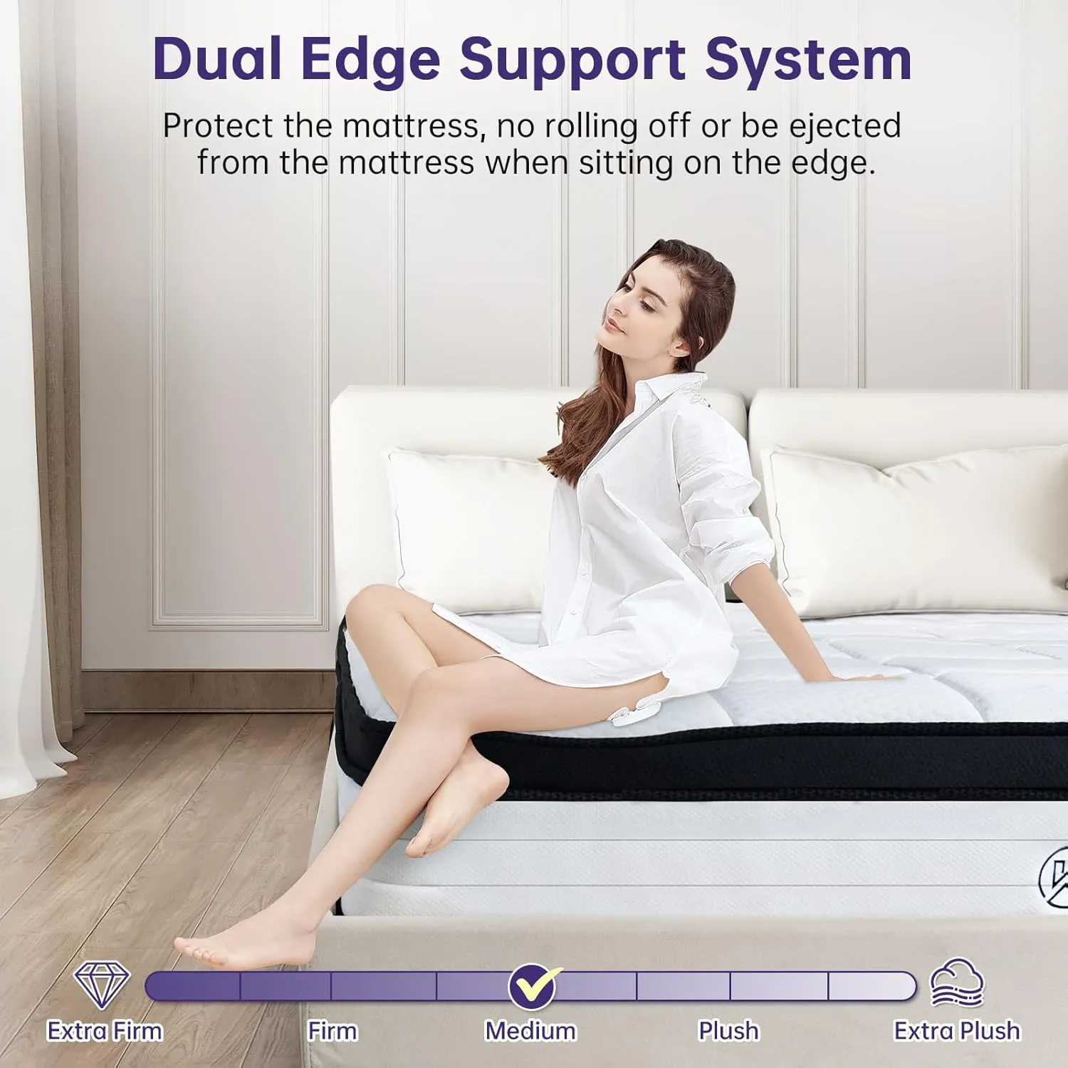 Full Size Mattress 12 Inch, Full Mattress in a Box with Memory Foam and Pocket Spring for Pressure Relief & Comfort Sleep, Medium Firm Feel, Fiberglass Free Bed in a Box/CertiPUR-US