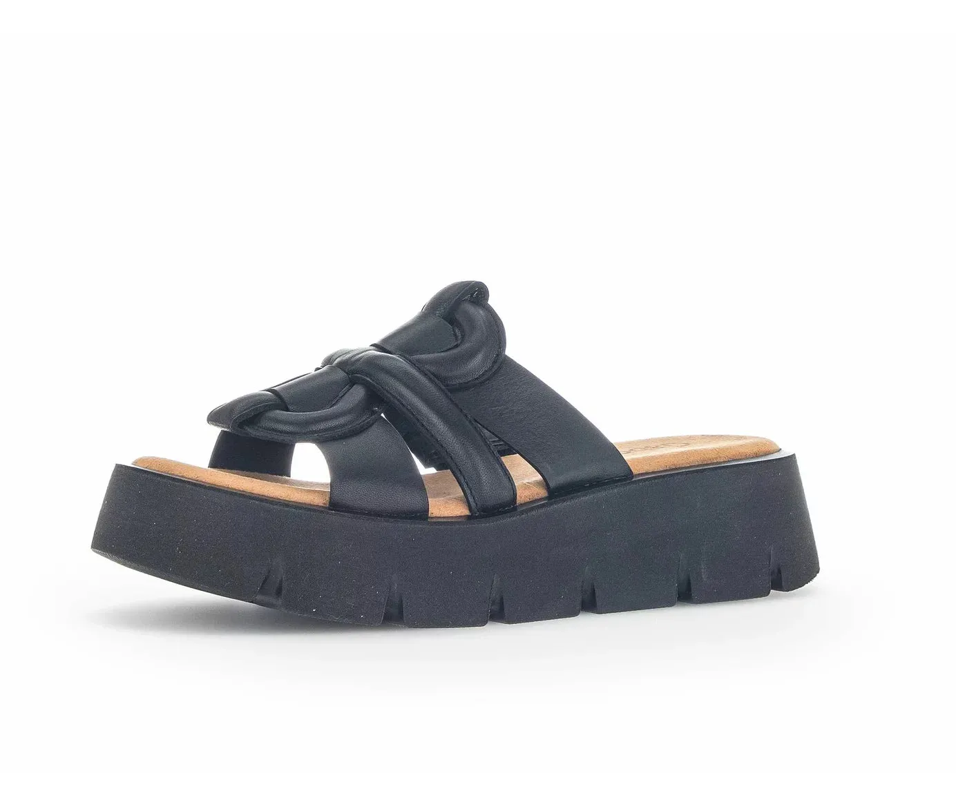 GABOR 24.751.27 PUFFY FIGURE 8 SLIP ON BLACK