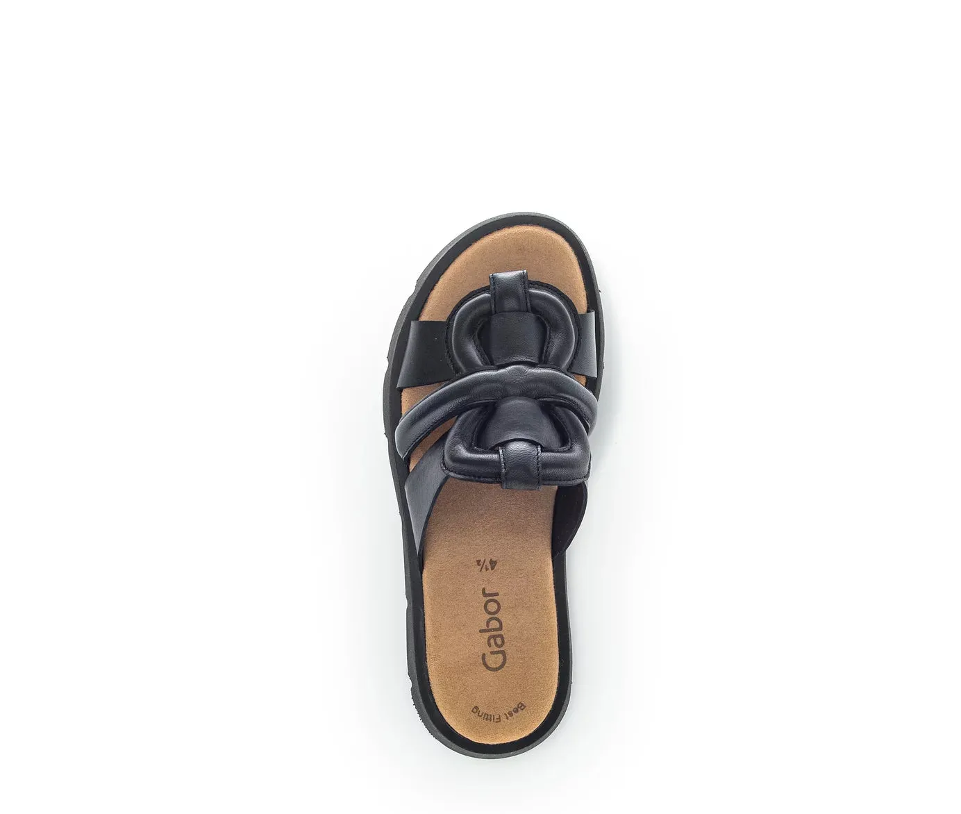 GABOR 24.751.27 PUFFY FIGURE 8 SLIP ON BLACK