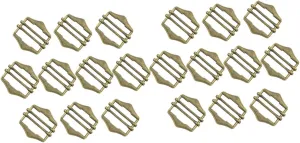 Gadpiparty 50pcs Adjustable Metal Strap Buckles for Clothing Dog Chains and Bag Accessories Durable Buckle with Vintage Finish for Crafting and DIY Projects