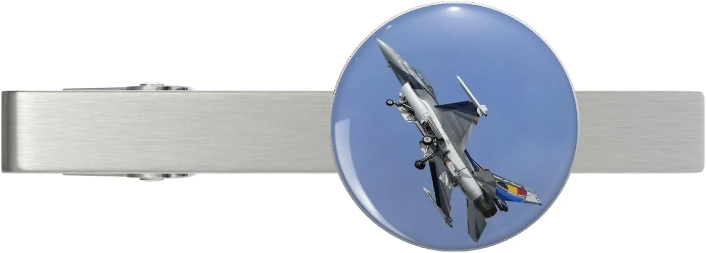 General Dynamics F-16A MLU Fighting Falcon Silver Tie Clip Tie Bar Veteran Gift