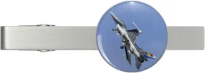 General Dynamics F-16A MLU Fighting Falcon Silver Tie Clip Tie Bar Veteran Gift