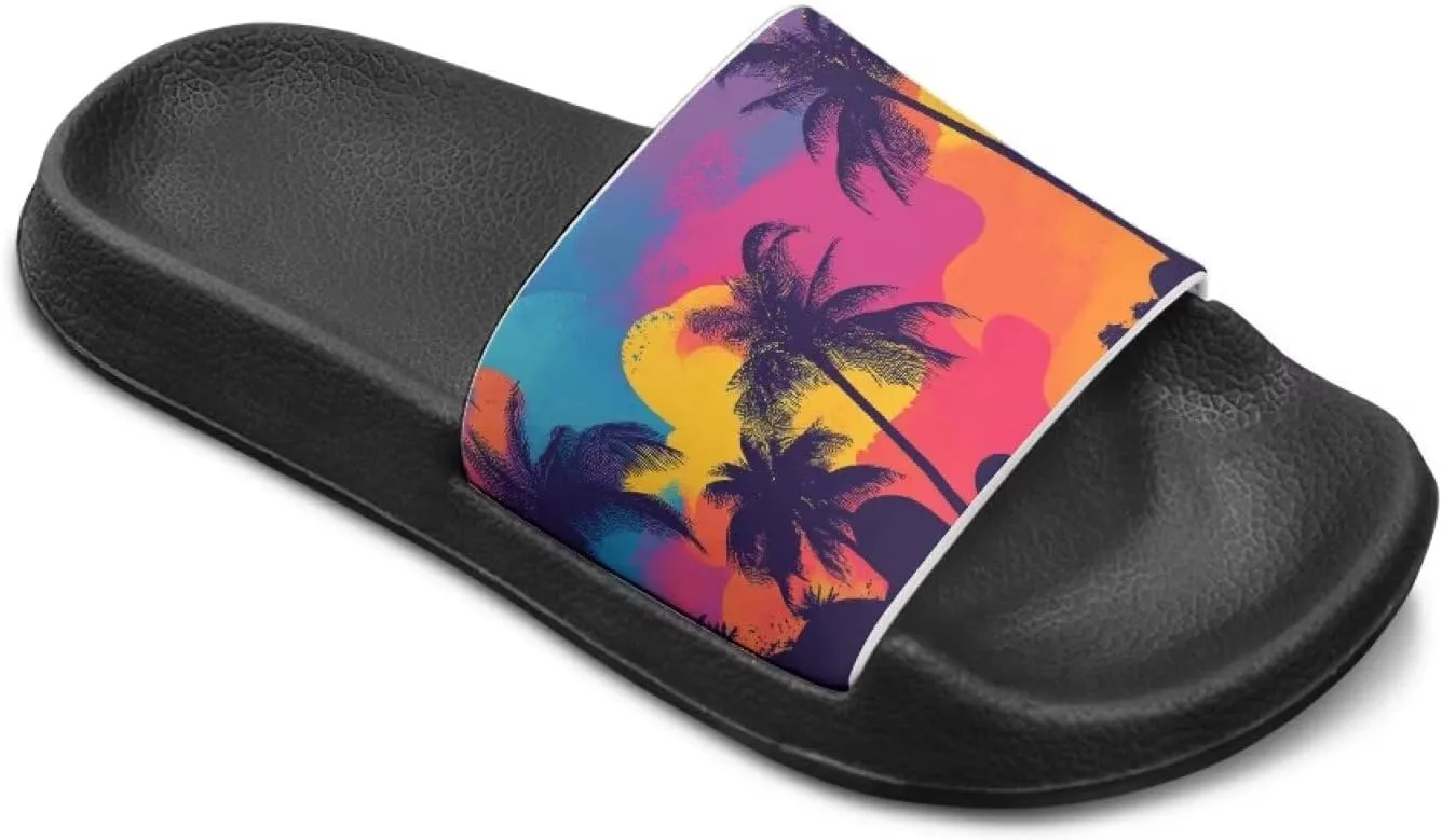 Girls Boys Slide Sandals Kids Summer Comfortable Slippers Slip On for Outdoor Beach Pool Shower Fit Little Big Kids