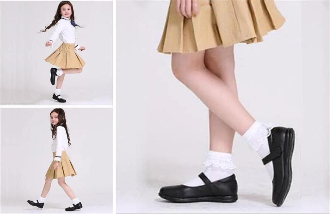 Girls Flat Oxfords School Uniform Shoes Performance Dress Shoes Princess Mary Jane