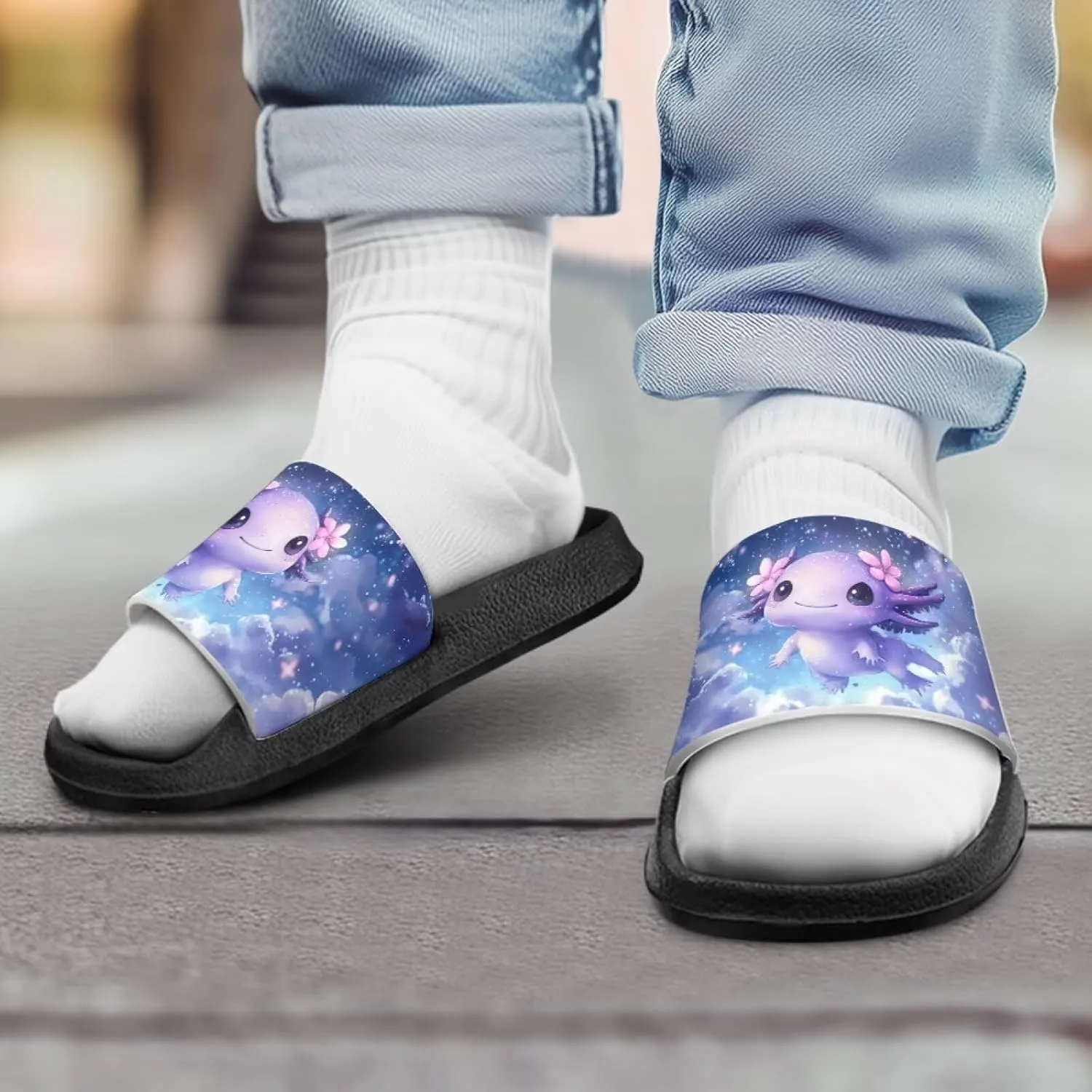 Girls Slip-On Sandals Funny Slide Sandals for Kids Lightweight Design