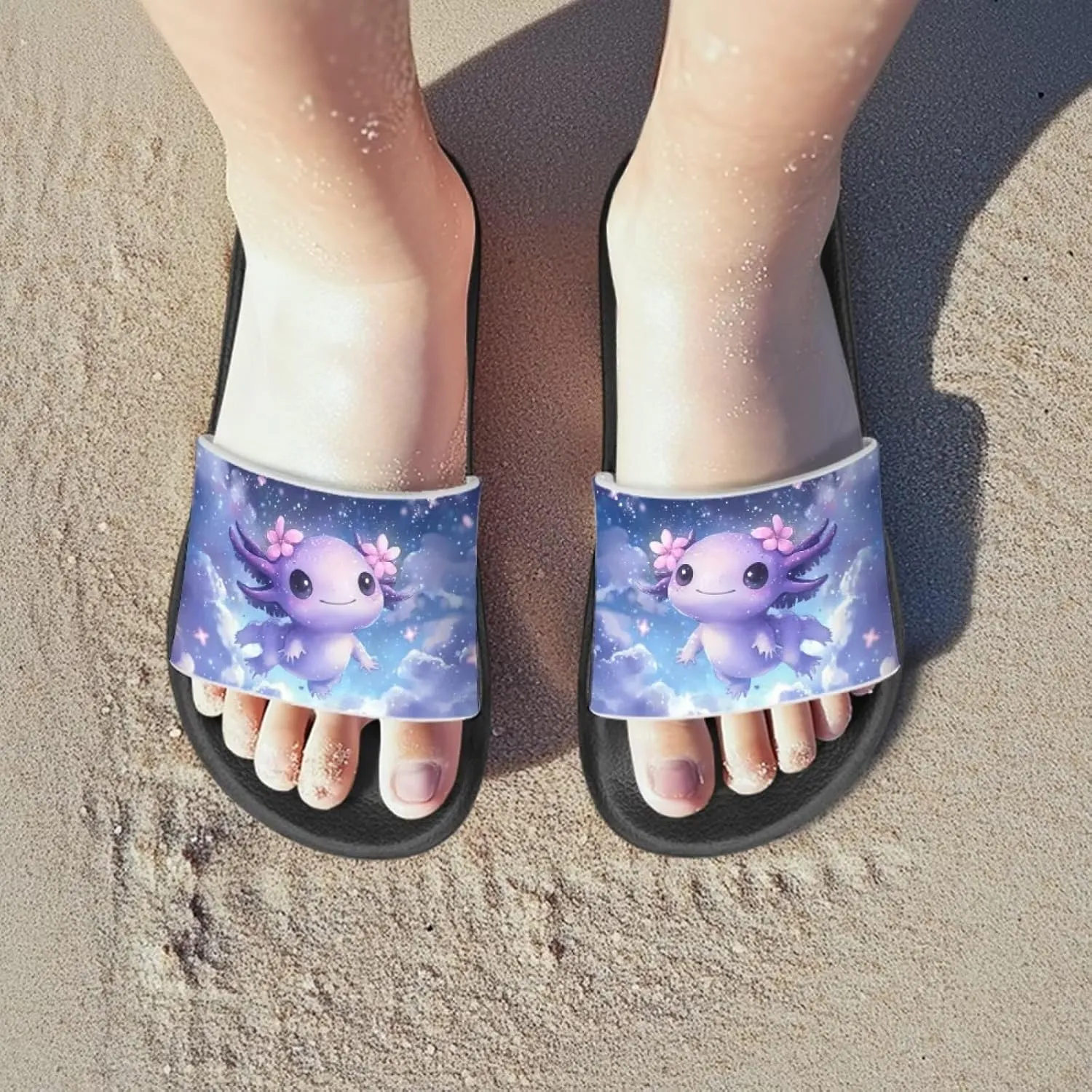 Girls Slip-On Sandals Funny Slide Sandals for Kids Lightweight Design