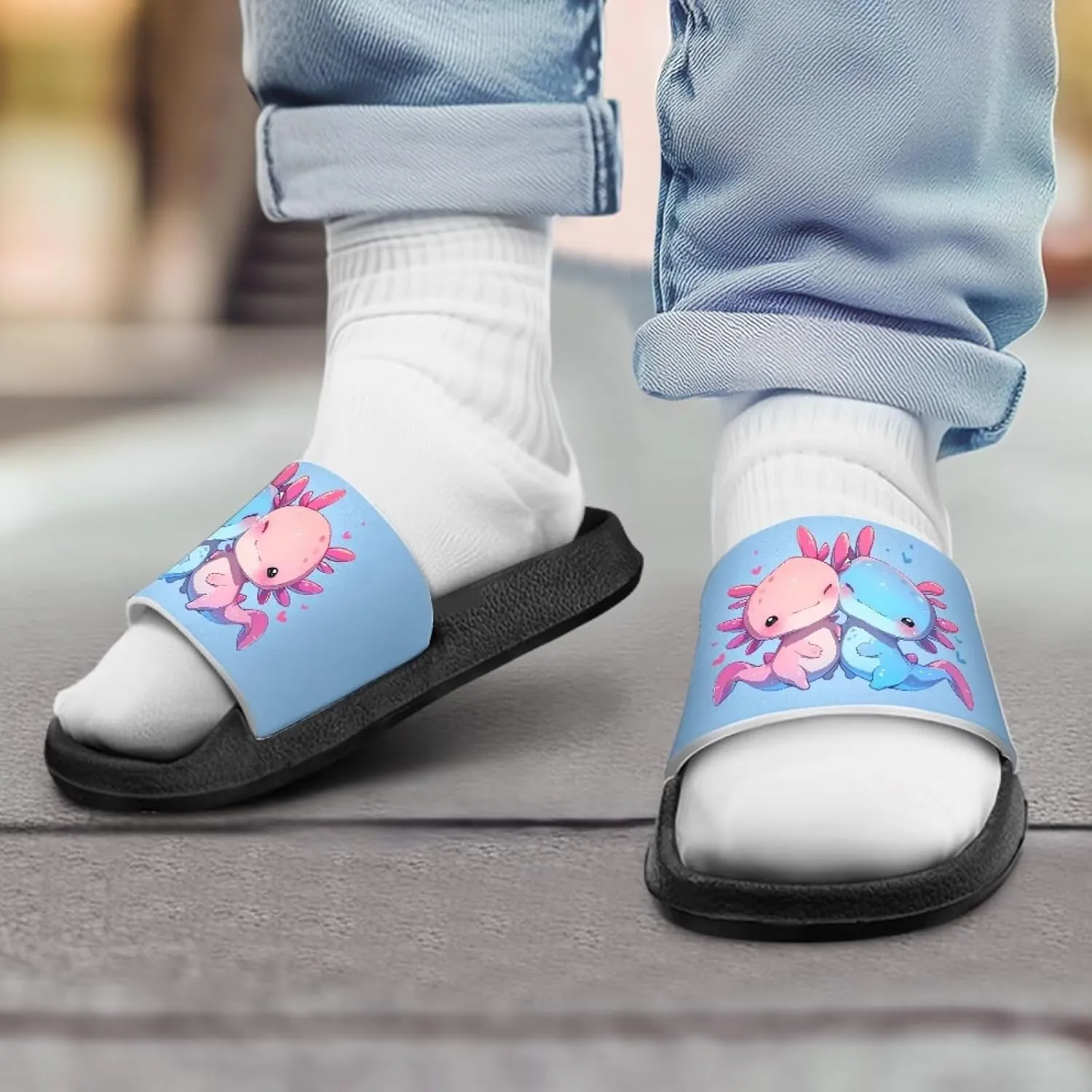 Girls Slip-On Sandals Funny Slide Sandals for Kids Lightweight Design