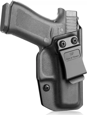 Glock 43 Holster, IWB KYDEX Holster Compatible with Glock 43, Glock 43X Pistol, Concealed Carry Holster for Inside Waistband, Adjustable Cant & Retention, Fit 1.5 Inch Belt, Right